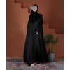 Abaya  (Sleeve Lace)  - Black