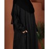 Abaya  (Sleeve Lace)  - Black
