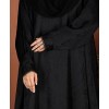 Abaya  (Sleeve Lace)  - Black