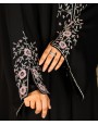 Hand Work Abaya 4 Pc - Black
