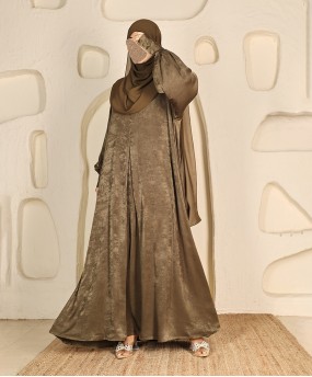Anaaqa 3Pc Set Abaya - Khakee