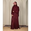 Anaaqa 3Pc Set Abaya - Maroon