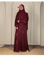 Anaaqa 3Pc Set Abaya - Maroon