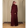 Anaaqa 3Pc Set Abaya - Maroon