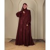 Anaaqa 3Pc Set Abaya - Maroon