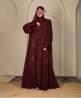 Anaaqa 3Pc Set Abaya - Maroon