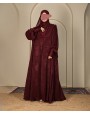 Anaaqa 3Pc Set Abaya - Maroon