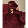 Anaaqa 3Pc Set Abaya - Maroon