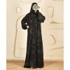 Abaya 3 Pc Set Self Print- Green