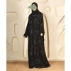 Abaya 3 Pc Set Self Print- Green