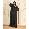 Abaya 3 Pc Set Self Print- Green