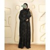 Abaya 3 Pc Set Self Print- Green