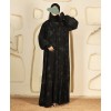 Abaya 3 Pc Set Self Print- Green