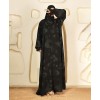 Abaya 3 Pc Set Self Print- Green
