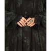 Abaya 3 Pc Set Self Print- Green
