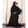 Abaya 3 Pc Set Self Print- Red