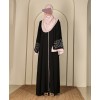 Abaya 3 Pc Set SLV Work - Black