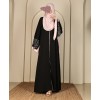 Abaya 3 Pc Set SLV Work - Black