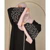 Abaya 3 Pc Set SLV Work - Black