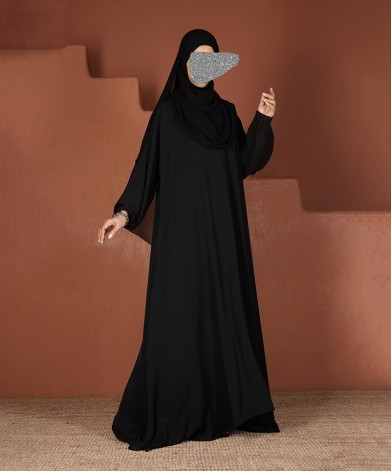 Abaya 3 Pc Set - Black