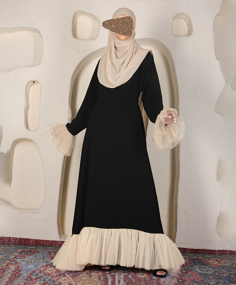 Net Frill Abaya - BC
