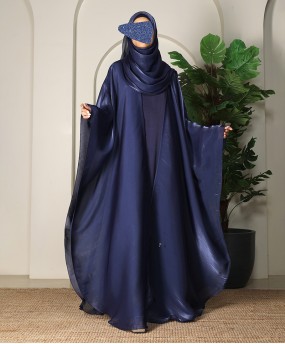 Daliya 4 Pc Set Abaya - Navy Blue