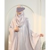 Daliya 4 Pc Set Abaya - Silver