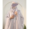 Daliya 4 Pc Set Abaya - Silver