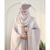 Daliya 4 Pc Set Abaya - Silver