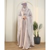 Daliya 4 Pc Set Abaya - Silver