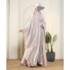 Daliya 4 Pc Set Abaya - Silver
