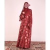 Abaya 4 Pc Set - Apple Red