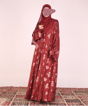 Abaya 4 Pc Set - Apple Red