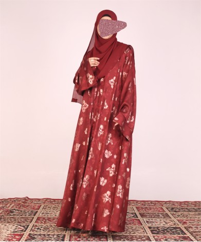 Abaya 4 Pc Set - Apple Red
