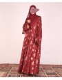 Abaya 4 Pc Set - Apple Red