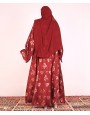Abaya 4 Pc Set - Apple Red