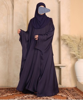 Zoom Midnight Blue 3 Pc Set Abaya