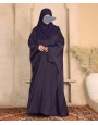 Zoom Midnight Blue 3 Pc Set Abaya