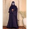 Zoom Midnight Blue 3 Pc Set Abaya