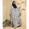 Zebra Print 4 Pc Set Abaya