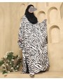 Zebra Print 4 Pc Set Abaya