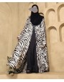 Zebra Print 4 Pc Set Abaya