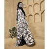 Zebra Print 4 Pc Set Abaya