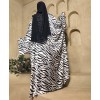 Zebra Print 4 Pc Set Abaya