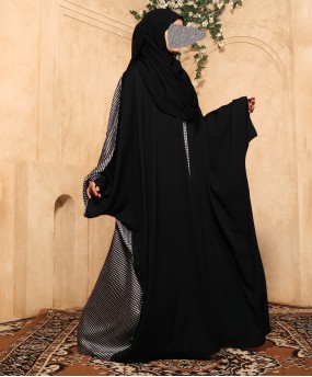 Abaya 3 Pc Set - Black