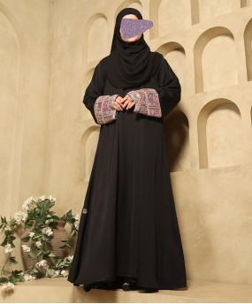 Abaya 3 Pc Set - Black