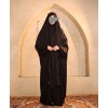 Khimar 2 Pc Set Abaya - Black