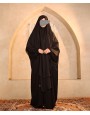 Khimar 2 Pc Set Abaya - Black