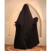 Khimar 2 Pc Set Abaya - Black