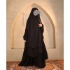 Khimar 2 Pc Set Abaya - Black